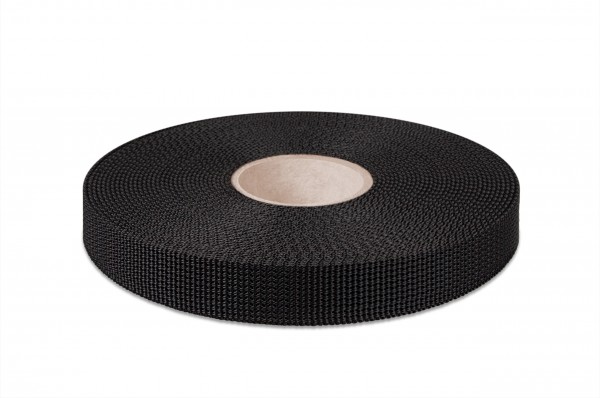 Gurtband hohe Reissfestigkeit, schwarz 25mm
