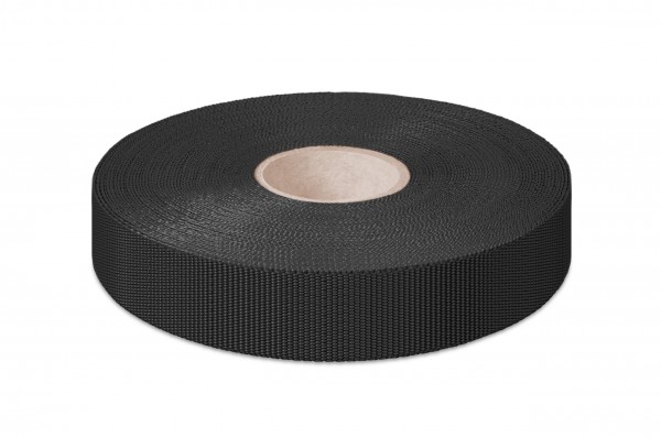 Einfassband Polypropylen, schwarz, 25 mm