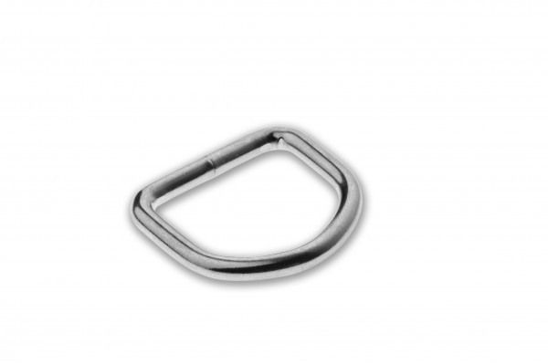 D-Ring, Edelstahl, silbern, 25 x 4,0 mm