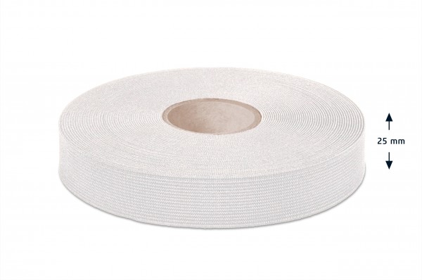 Elastikband aus recycelten Plastikflaschen, rohweiss, 25 mm