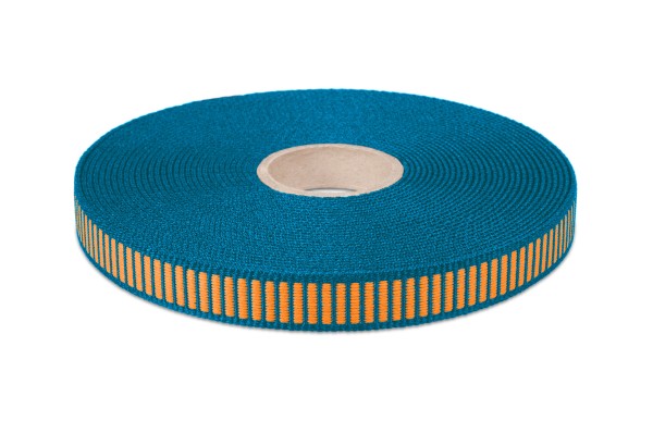 Econyl® Gurtband, recycelt, royalblau-orange